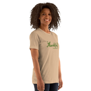 "Be Thankful" Colossians 3:15 Tee – Inspirational Thanksgiving Shirt- Ladies t-shirt