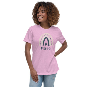 Heart Rainbow Mama Tee - Women's Relaxed T-Shirt